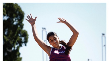 Gran rendimiento de la atleta necochense Rosario Coronel en salto triple