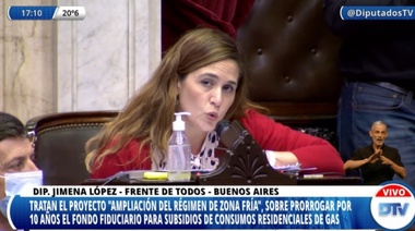 Jimena López en la Cámara de Diputados: “En Necochea casi 35 mil personas van a ser beneficiadas”