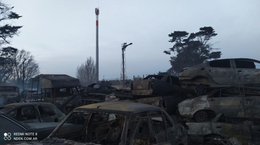 Incendio intencional en el predio de Tránsito