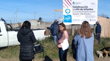 Festejos en el barrio Seis Esquinas: comenzó la construcción del Jardín 908 de Quequén