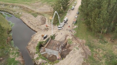 Importante finalización del puente Monte Gonzalez en Lobería