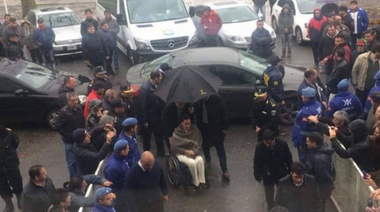 Gabriela Michetti en el velorio de Venegas
