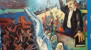 El Movimiento Evita solicitó el restablecimiento de un mural de Domingo Taraborelli