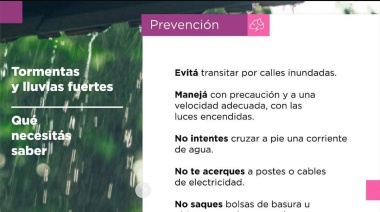 Alerta por tormentas fuertes para esta tarde en Necochea