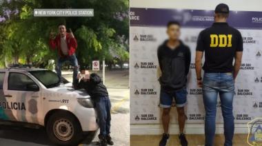 Balcarce: Se subió al capot de un patrullero, publicó la foto en Instagram y fue demorado