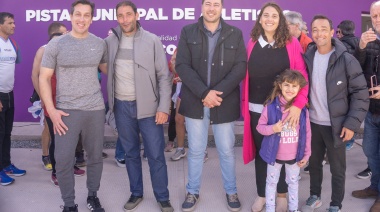 Rojas se dio el gusto: Inaugurar la anhelada y merecida Pista de Atletismo Municipal