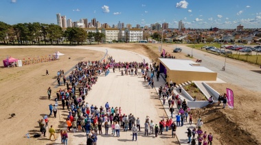 Rojas se dio el gusto: Inaugurar la anhelada y merecida Pista de Atletismo Municipal