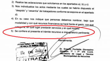 La Municipalidad en “guerra” con el Ministerio de Trabajo: “Denunciamos la existencia de un grave vicio en el acto administrativo”