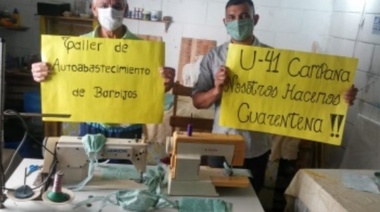 Privados de la libertad confeccionan barbijos a pesar de la situación de hacinamiento general