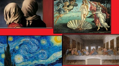 Estudiantes de Artes Visuales realizaron un "challenge" de obras de arte tradicionales
