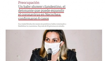 Nuevos contagios: el “baby shower” necochense llegó a los medios nacionales