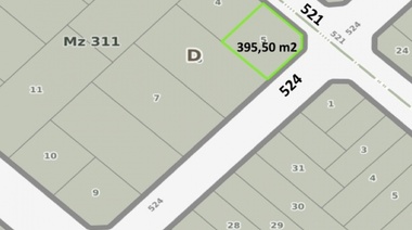 VENDO TERRENO DE 395,50 M2  EN QUEQUÉN