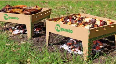 Inventaron una parrilla descartable, portátil y biodegradable
