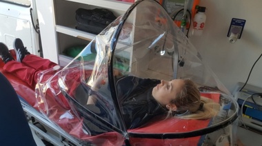 La Usina utiliza "cápsulas" para los traslados de pacientes con sospecha de Covid