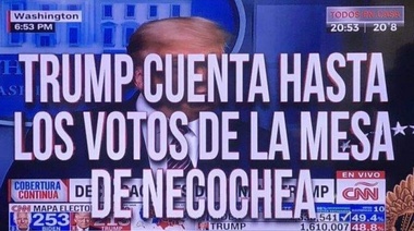 Elecciones en Estados Unidos: Crónica Tv recordó la mesa 86 de Necochea para satirizar a Trump