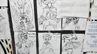 Mirá cómo se trabaja para el 60° Festival Infantil: confección de indumentaria y cotillón