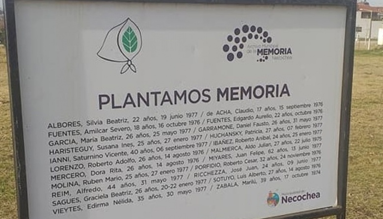 Destrozos en los árboles plantados el 24 de marzo: "La Memoria, al igual que la semilla, viene cargada de futuro"