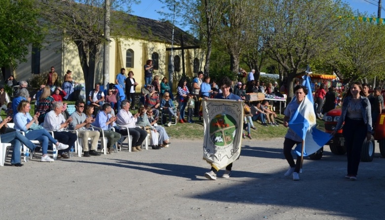 Cumpleaños de Ramón Santamarina con asado, desfile, homenaje y discursos