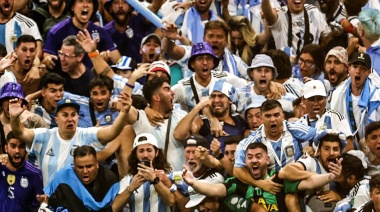 Un cuadro para toda la vida: El necochense que festejó el gol de Messi desde una posición privilegiada