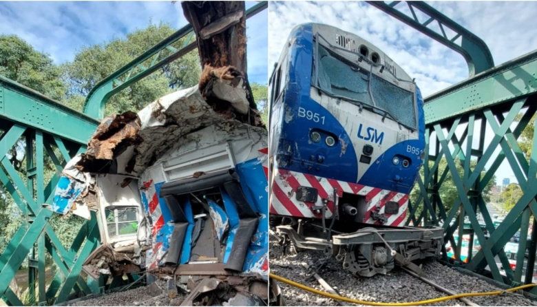 Descarriló un tren del Ferrocarril San Martín y chocó con otro en Palermo: hay heridos