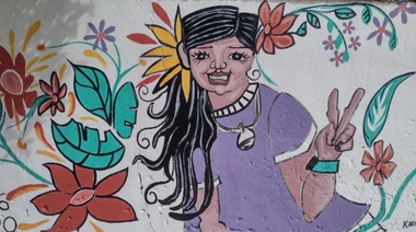 A 5 años del femicidio de Micaela, el Evita restauró mural y realizó actividades culturales