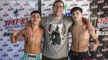 Luchadores necochenses sumaron experiencia en una dura fecha del Torneo Provincial de Muay Thai