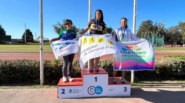 Celebra San Cayetano: Paula Rizzi obtuvo medalla de bronce en el Campeonato Provincial U16 de Atletismo