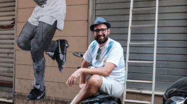 San Spiga, el muralista de Diego: "El arte urbano es disruptivo y provocador"