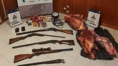 Investigación de las DDI de Lobería y Necochea y detención en 3 casas de Quequén: Tenían balanzas, armas y cortes de carne
