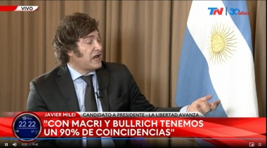 El video de Javier Milei en A Dos Voces: “Con Macri y Bullrich tenemos un 90% de coincidencias”