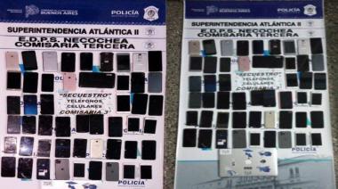 Extorsionaba con dinero por un celular robado, lo detuvieron y se recuperaron 40 equipos