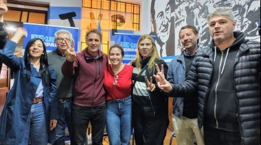 Katopodis inauguró una obra hídrica en La Dulce y selló una foto de unidad para el peronismo de Necochea y la Provincia