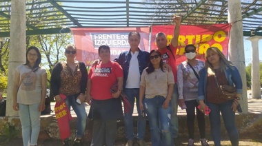 Nestor Pitrola visitó a los militantes del Frente de Izquierda de Necochea