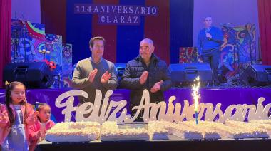 Claraz celebró sus 114 años con el intendente Rojas encabezando los festejos