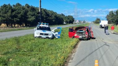 Accidente en la Ruta 88: Un herido tras un choque entre auto y camión
