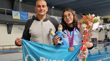 Necochea le dio la bienvenida a Guadalupe Angiolini, doble medallista en Baréin