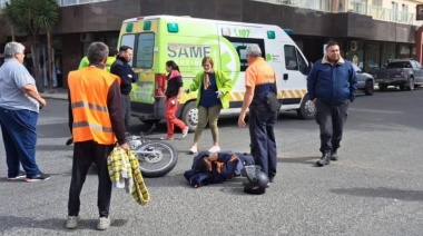 Ni tránsito se salva: Atropellaron a un agente en pleno centro