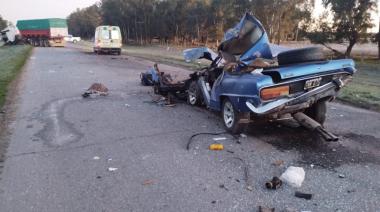 Trágico choque frontal en la Ruta 86: Un automovilista muere tras colisionar con un camión