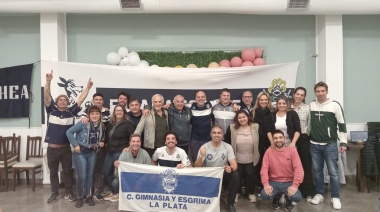 La filial de Gimnasia y Esgrima La Plata celebró sus 23 años en Necochea