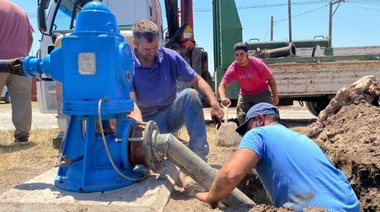 Realizan tareas en los pozos de agua de 58 y 91 y 20 y 79