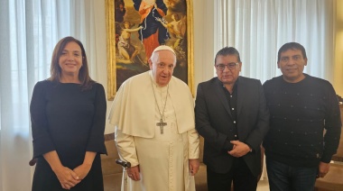 El Sumo Pontífice recibió a una comitiva sindical y firmó convenio para asistencia alimentaria