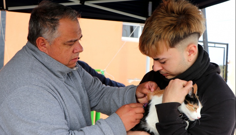 San Cayetano realizó una jornada de vacunación antirrábica