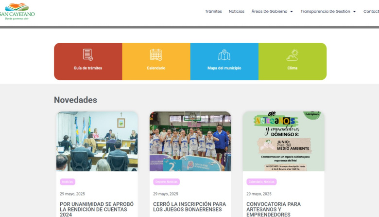 San Cayetano estrena su nueva web municipal: gestión online y acceso fácil a la información