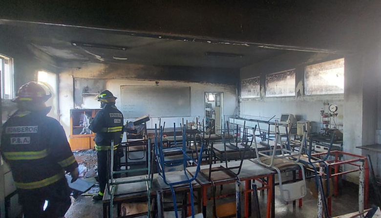 Incendio en la Escuela Técnica N° 2: investigan si el siniestro fue intencional