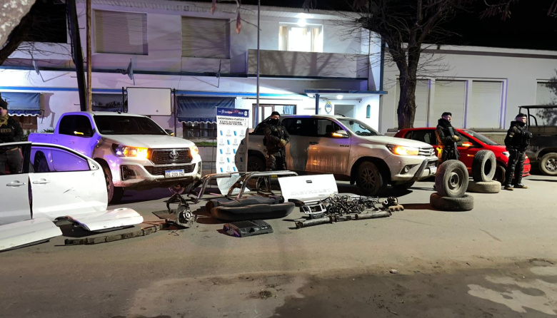 Desbarataron una banda que robaba vehículos en Mar del Plata: camionetas, autopartes y patentes falsas secuestradas