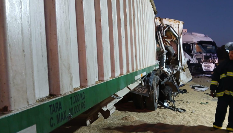 Fatal accidente en la Ruta 228: un camionero de Oriente murió en un choque en cadena entre 4 camiones