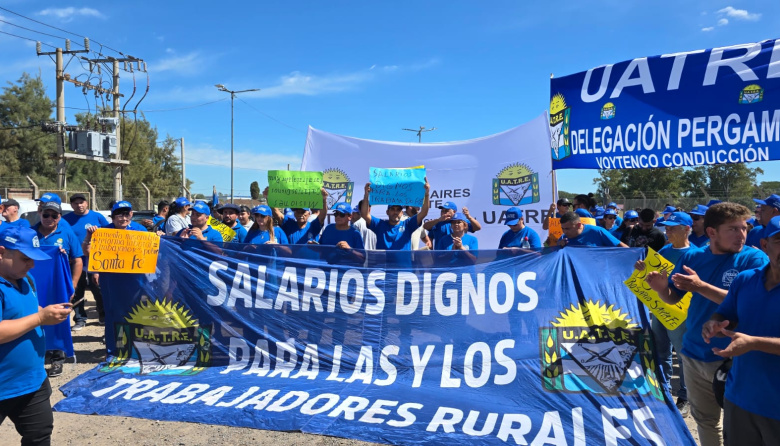 Trabajadores rurales protestaron en Expoagro por salarios y contra la reforma laboral