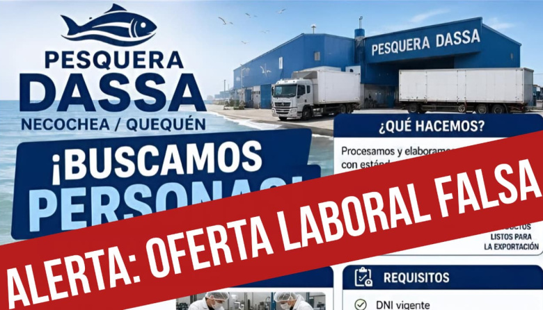 Alerta en Necochea y Quequén: una falsa pesquera ofrece trabajo para obtener datos y pedir dinero