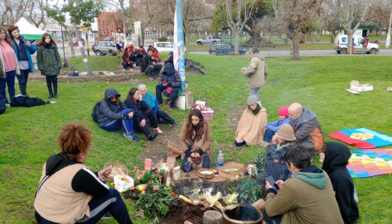 H.I.J.X.S. realizó una ceremonia por la Pachamama y llamó a defender la tierra