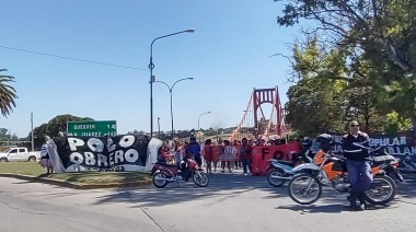 Nuevo piquete en el Puente Colgante: "Basta de ataques y ajuste a los más pobres"